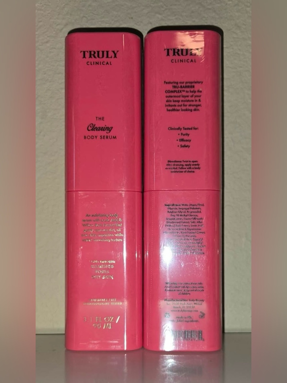Truly Clinical The Clearing Body Serum 3.1fl. oz. x 2